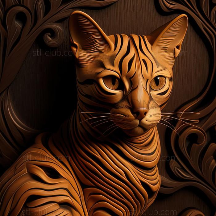 3D model st Bengal cat (STL)